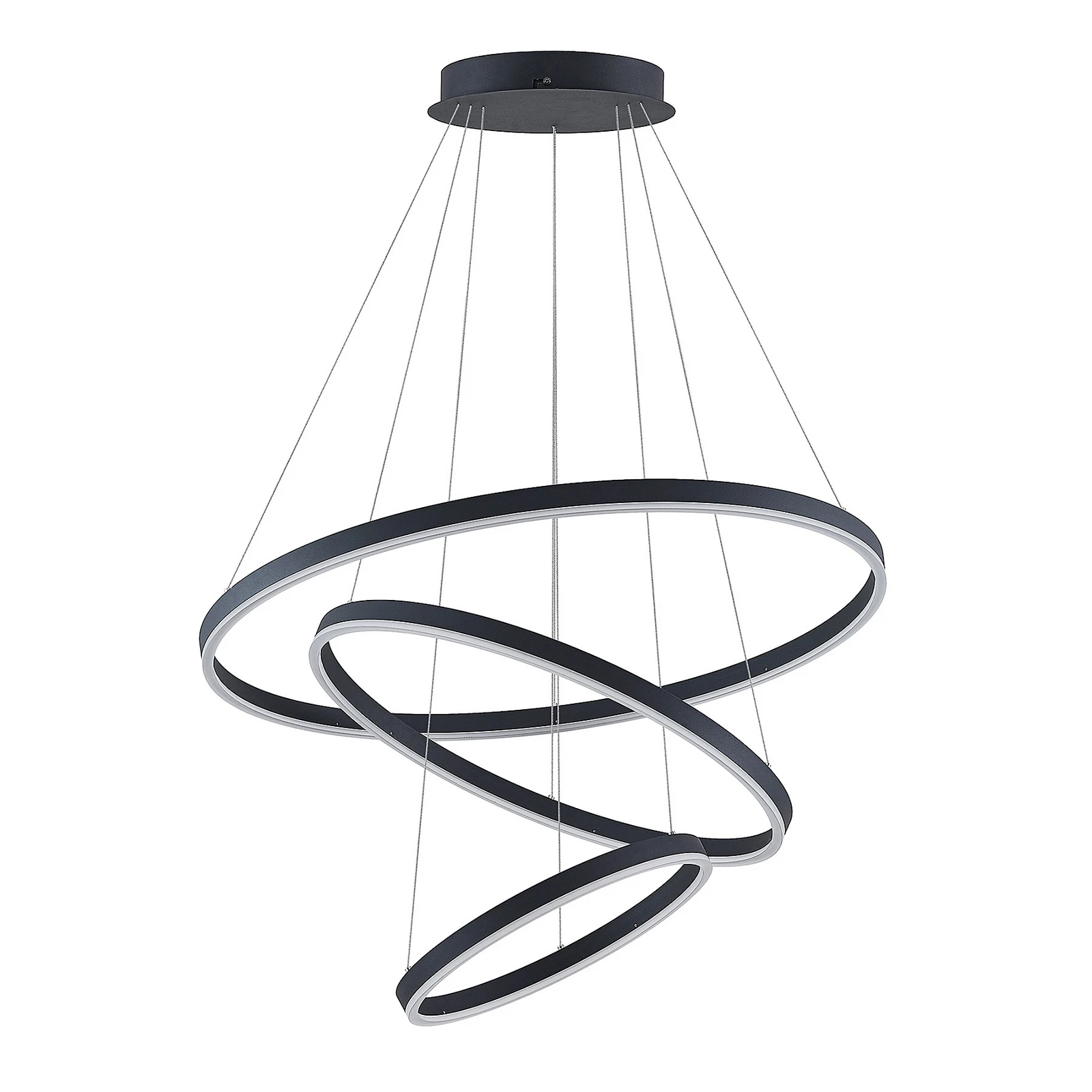 Lindby hanglamp 'Concretto' (modern) in Alu uit beton o.a. voor woon-/ eetkamer - Pendellamp, hangverlichting, eettafel lamp