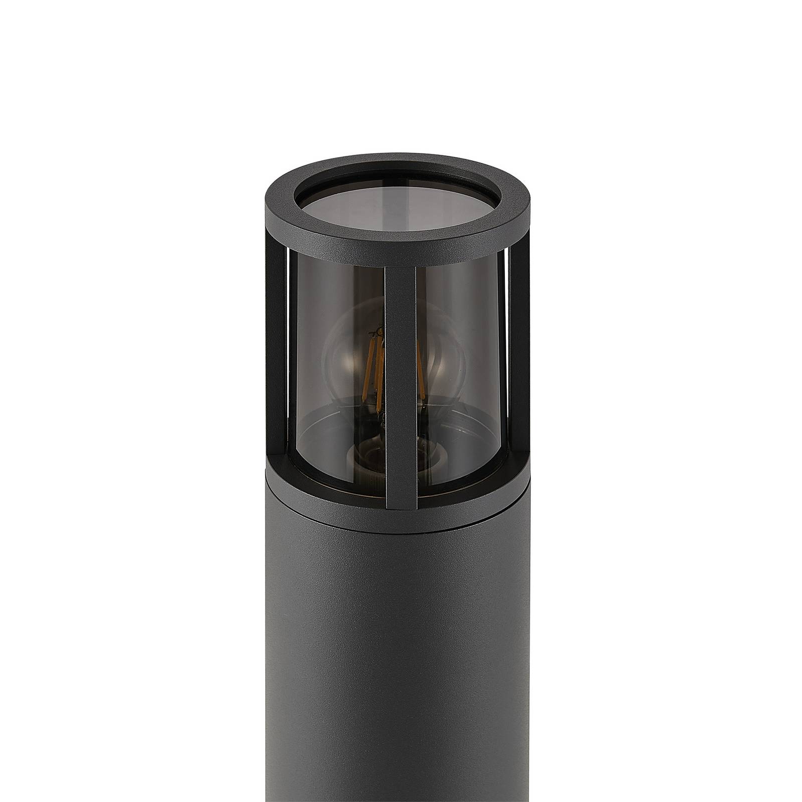 Deko-Light Osvětlení cesty Facado II, výška 65 cm, šedá/kouřová, Ø 11 cm, IP65