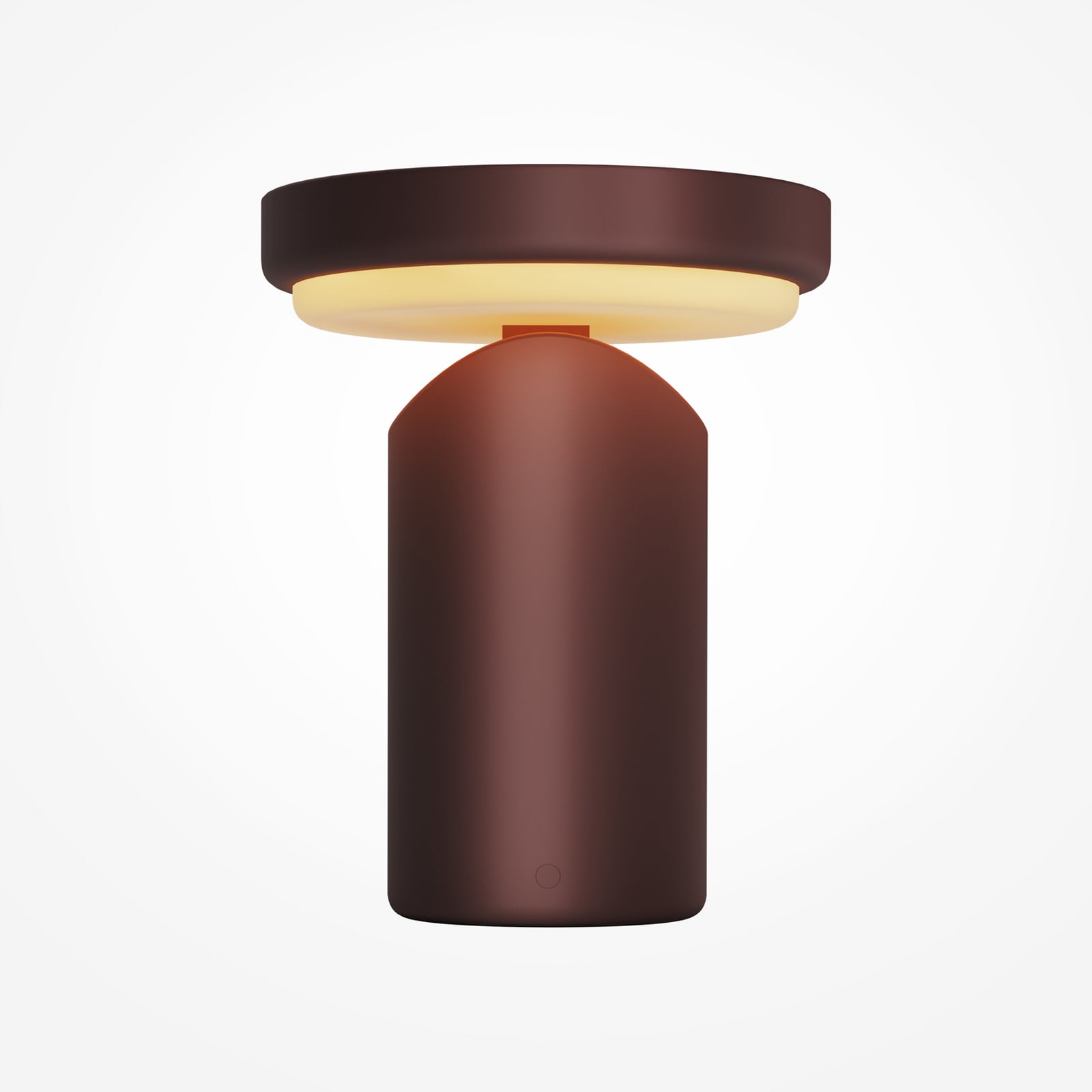 Topo LED rechargeable table lamp, red, height 20 cm, metal, dimmable