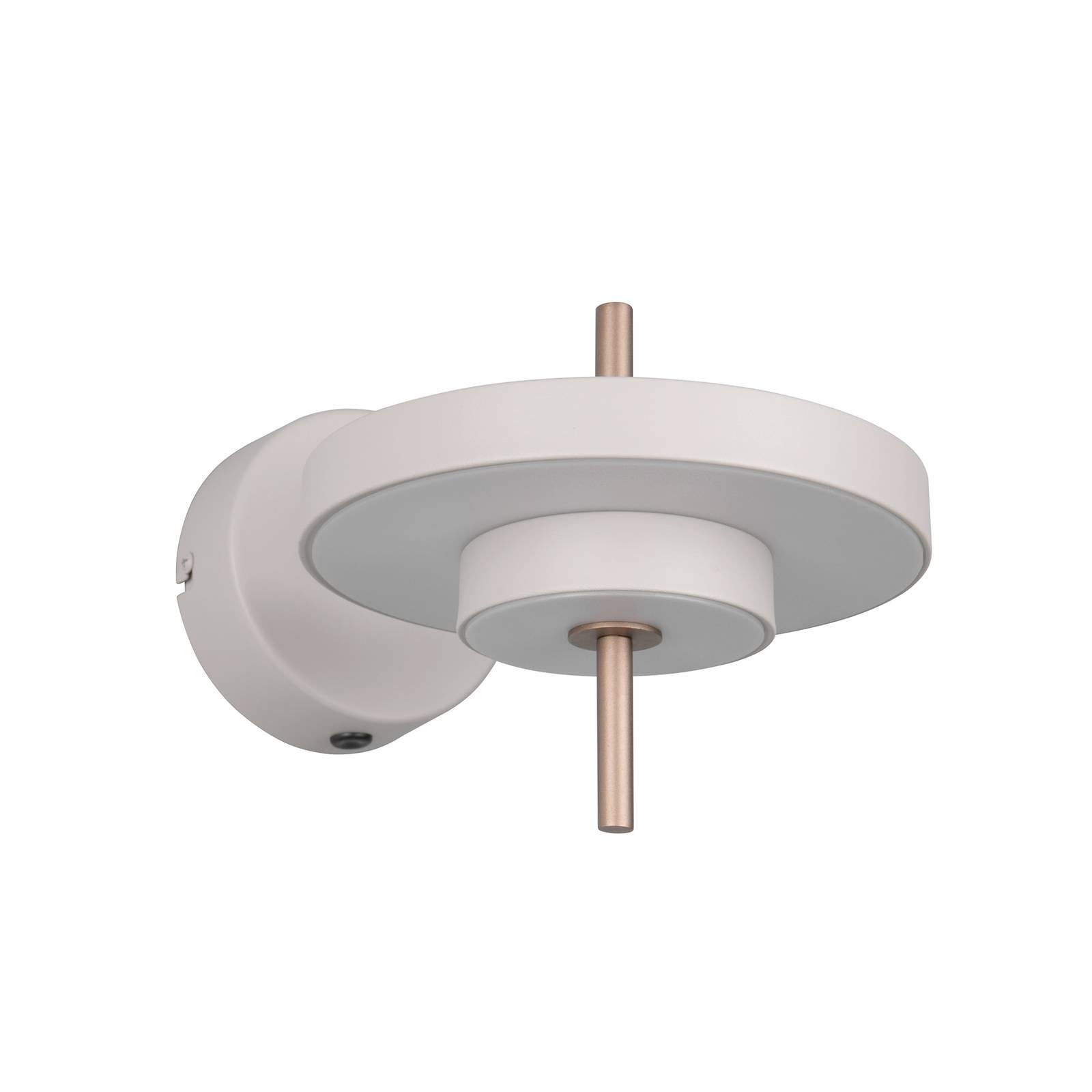 LED-Wandlampe Keaton, hellgrau, Ø 20 cm, Metall, CCT