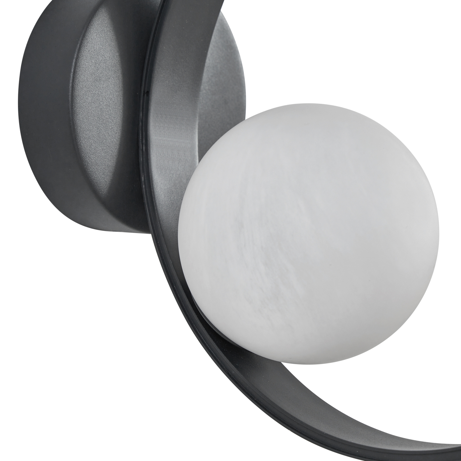 Luneo LED Wandleuchte Schwarz/Opal - Lucande