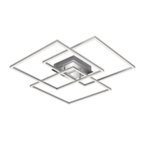 Lampa sufitowa LED Frame CCT, chromowa 70x70cm