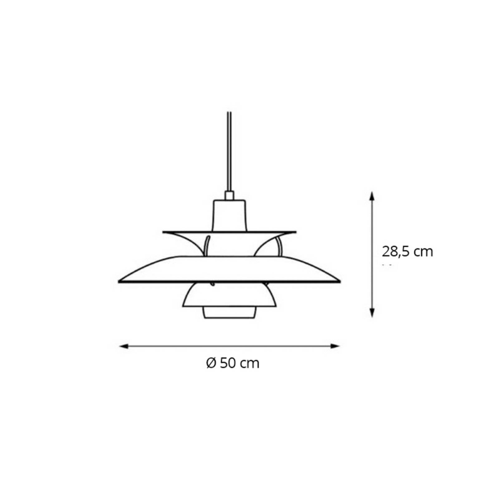 PH 50 Spacers Aluminium with Arms - Louis Poulsen