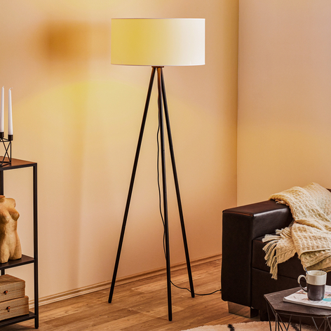 Lampa podłogowa Lilly w kolorze czarnym i białym