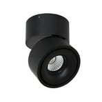 LED ceiling spotlight Fez, black, 1-bulb, metal, swivelling