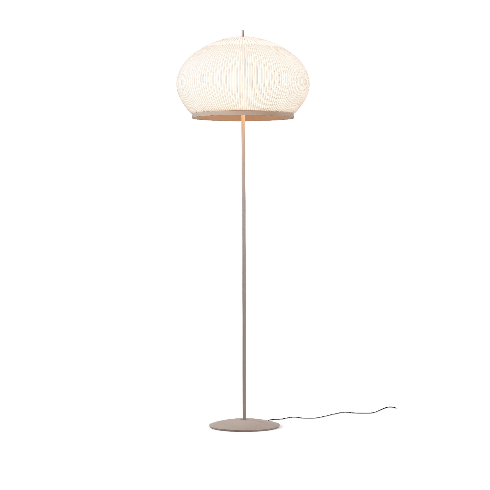 Vibia LED-gulvlampe KNIT, 195 x 65 cm, beige tekstil/metall