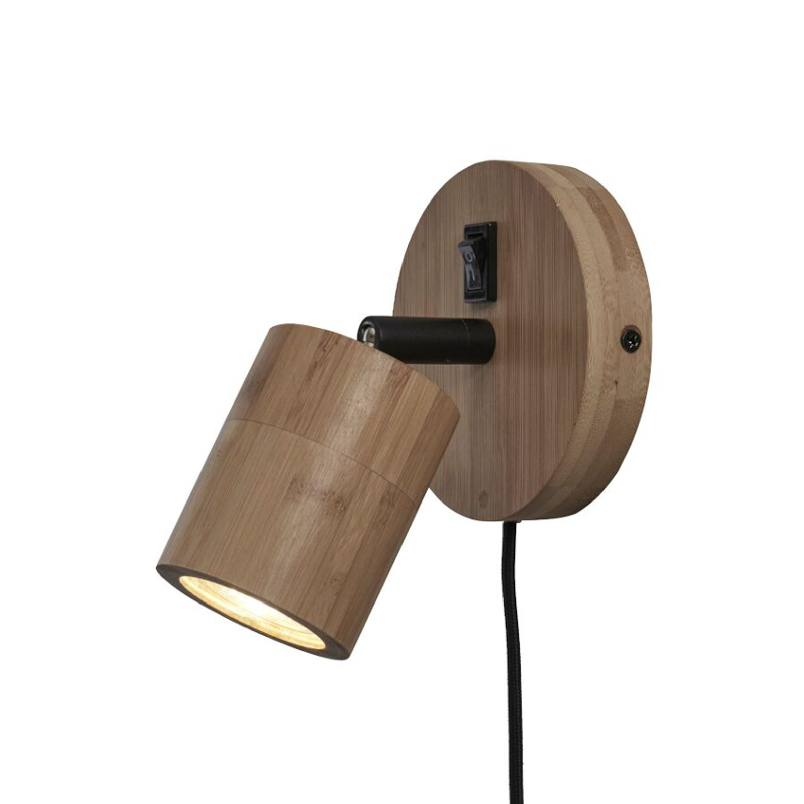 GOOD & MOJO Java wandlamp, stekker, 1-lamp naturel