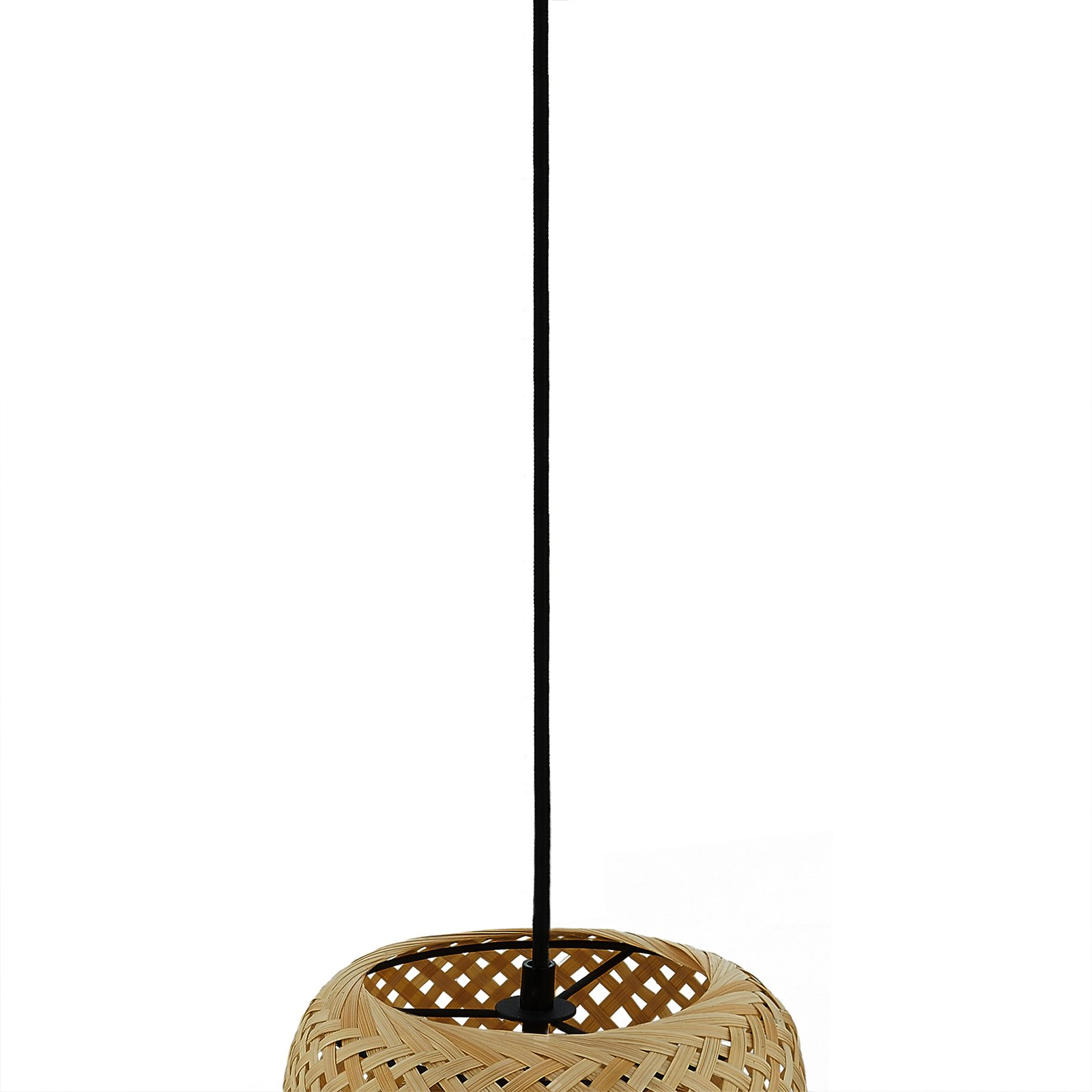Lindby Venora hanglamp, Ø 40 cm, drielaags, bamboe, E27