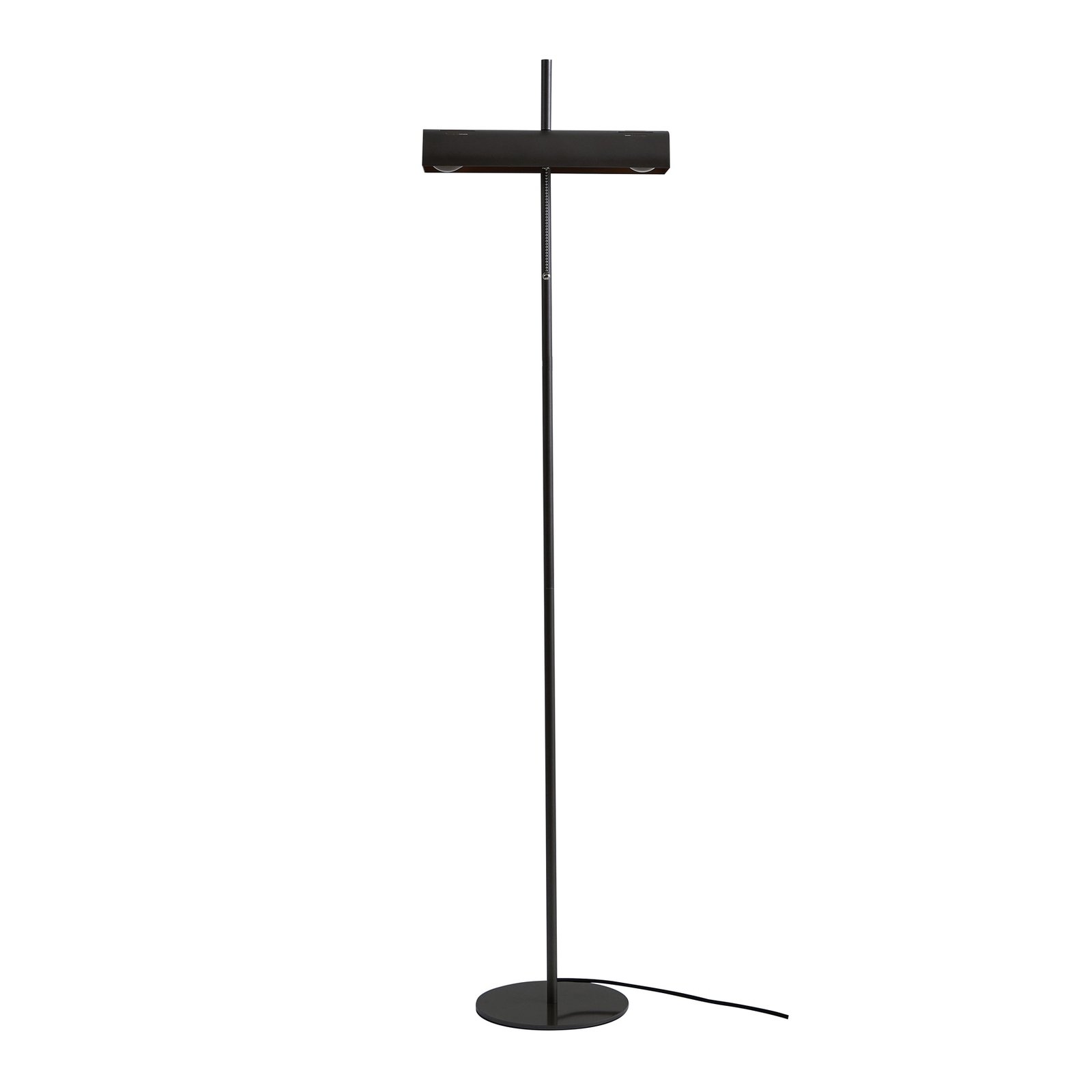Lampa stojąca Lucande Nysira, czarna, 2-punktowa