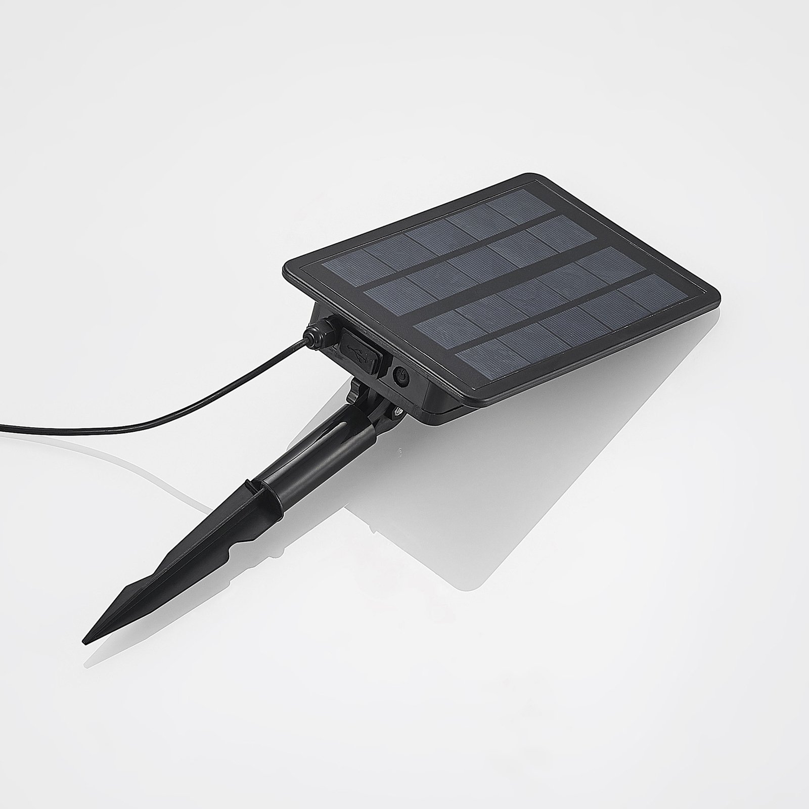 Lindby Lexiane LED solar, 3 ud, acero inoxidable