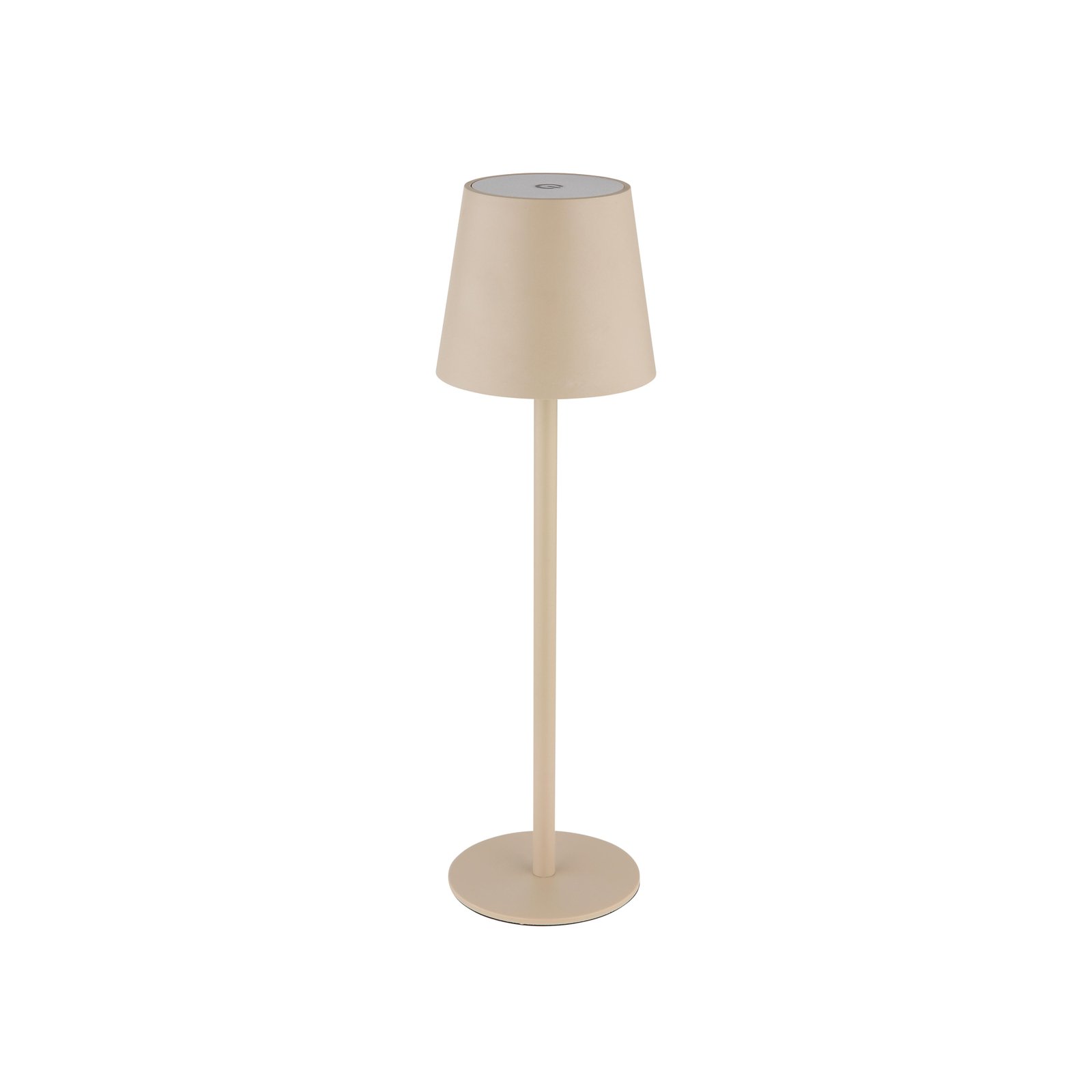 Genopladelig LED-bordlampe Vannie, sandfarvet Højde 36 cm, CCT
