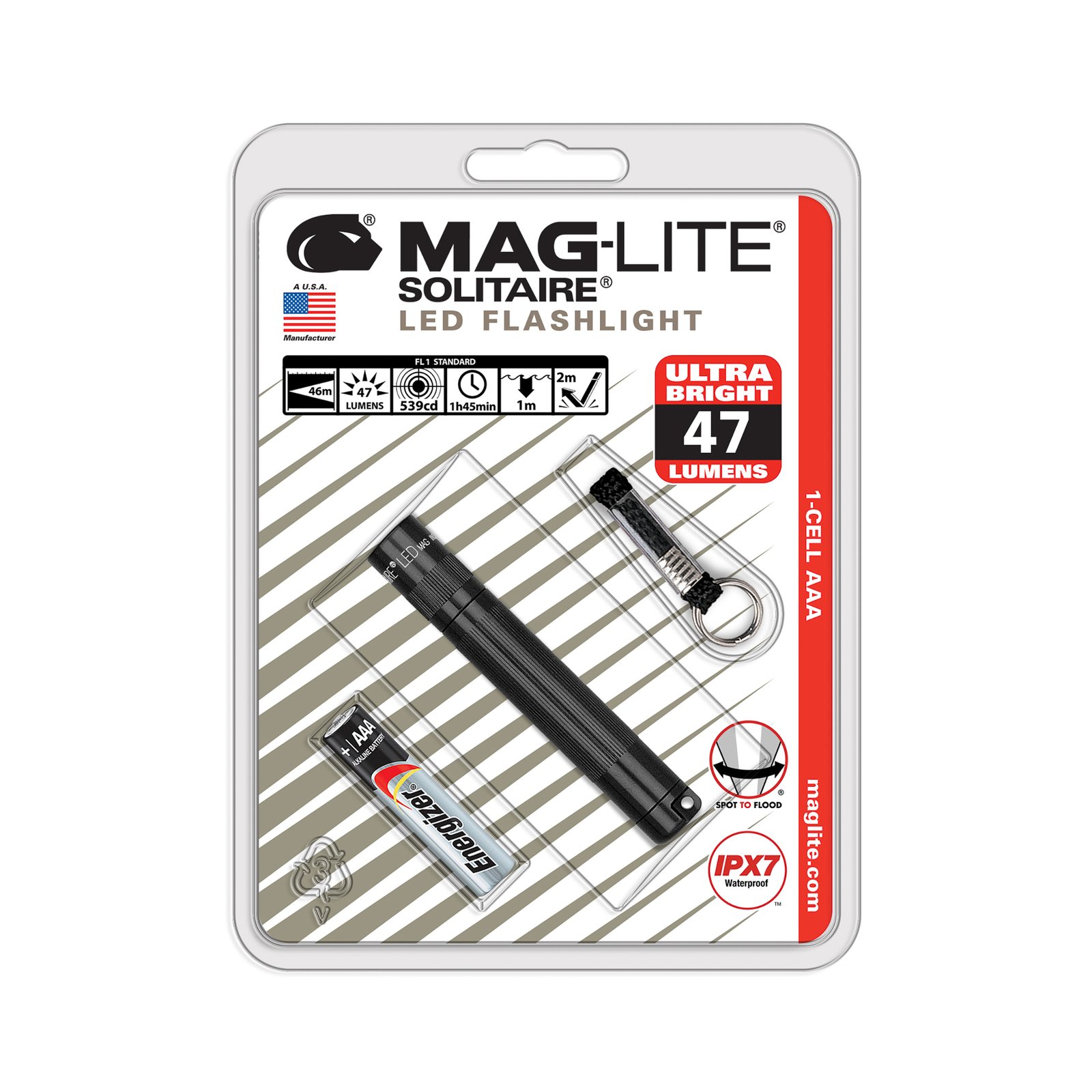 Maglite LED taskulamp Solitaire, 1-patarei AAA, must
