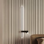 Wandlamp EASY LEFT, zwart Breedte 80 cm Metaal GU10 + LED