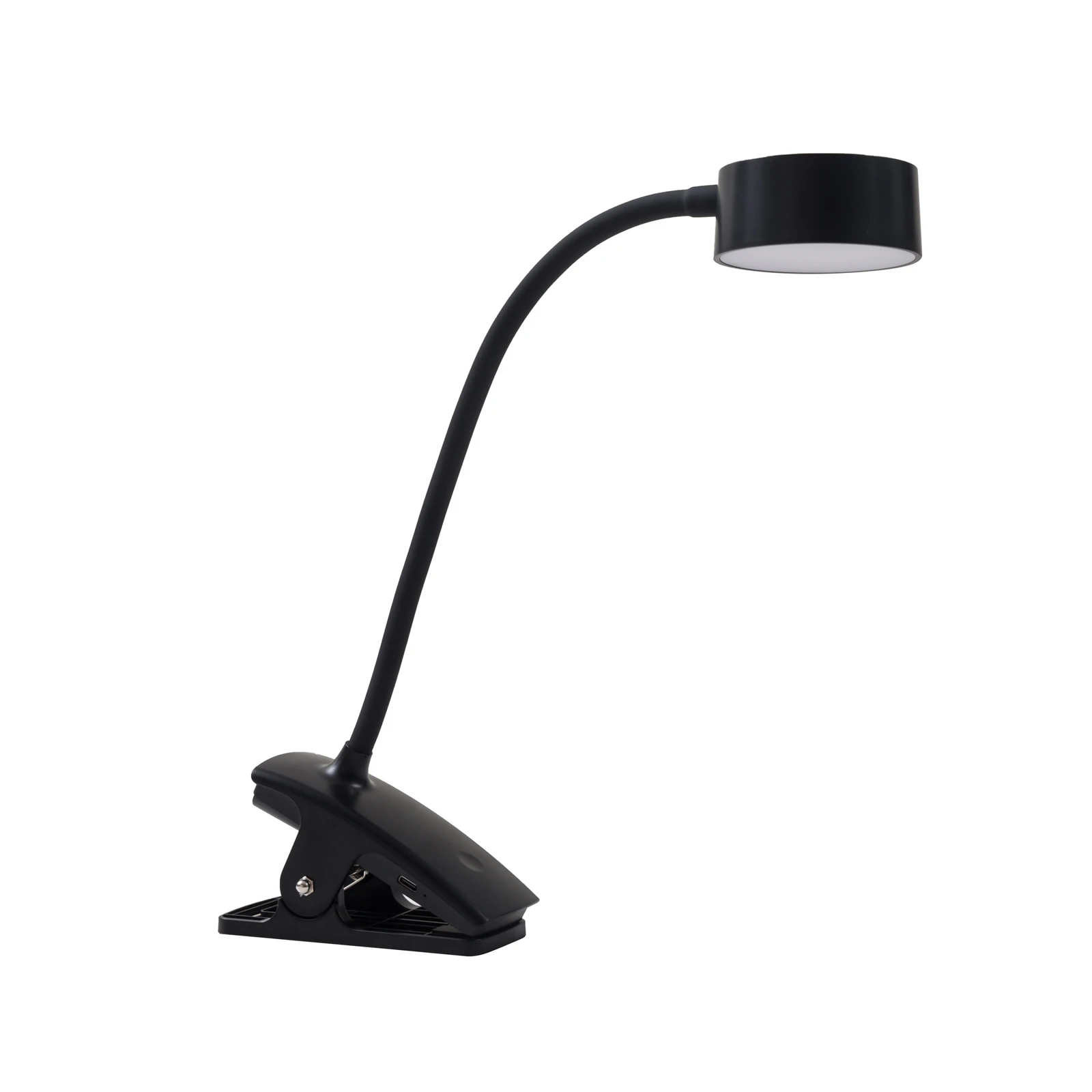 Lindby oppladbar klemmelampe Maori, svart, metall, CCT
