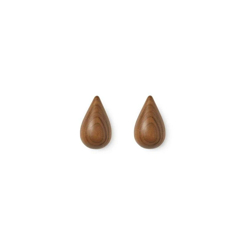 Normann Copenhagen - Dropit Patère 2 pcs. Small Walnut