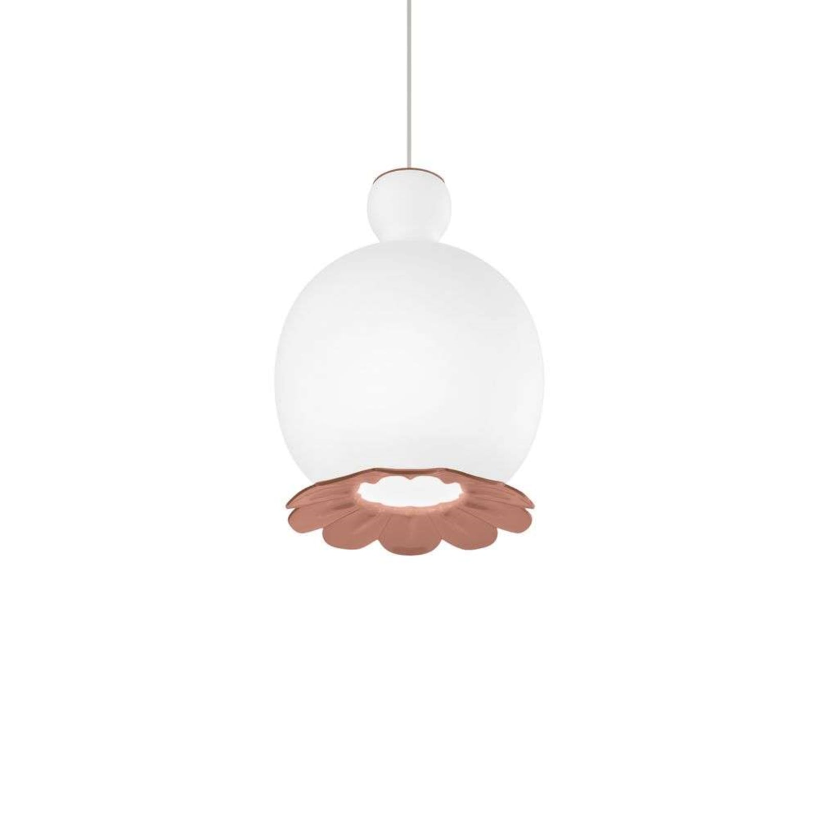 kdln Opyo висяща лампа, коралово розово, Ø 22 cm,  стъкло