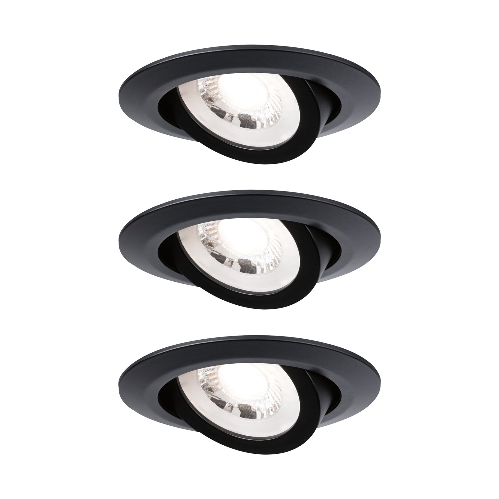 Paulmann LED-lampa 93367, set 3x4,8W svart