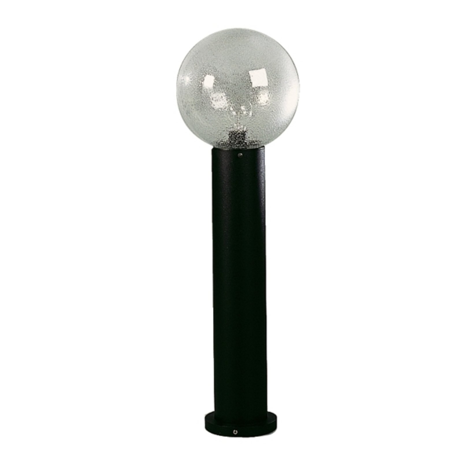 Bollard light with bubble glass, black