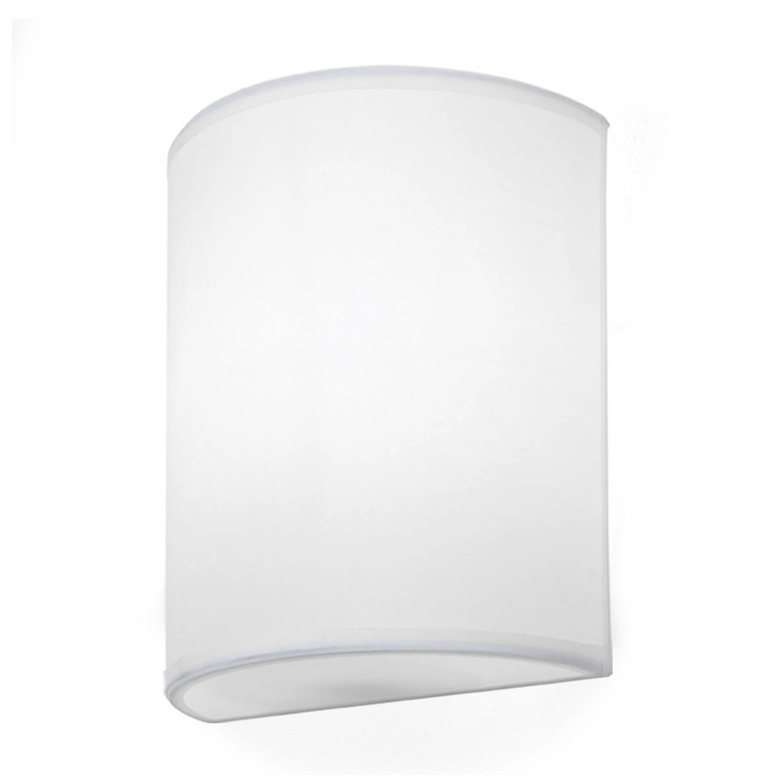 Aplique Ufo con pantalla de lino en blanco