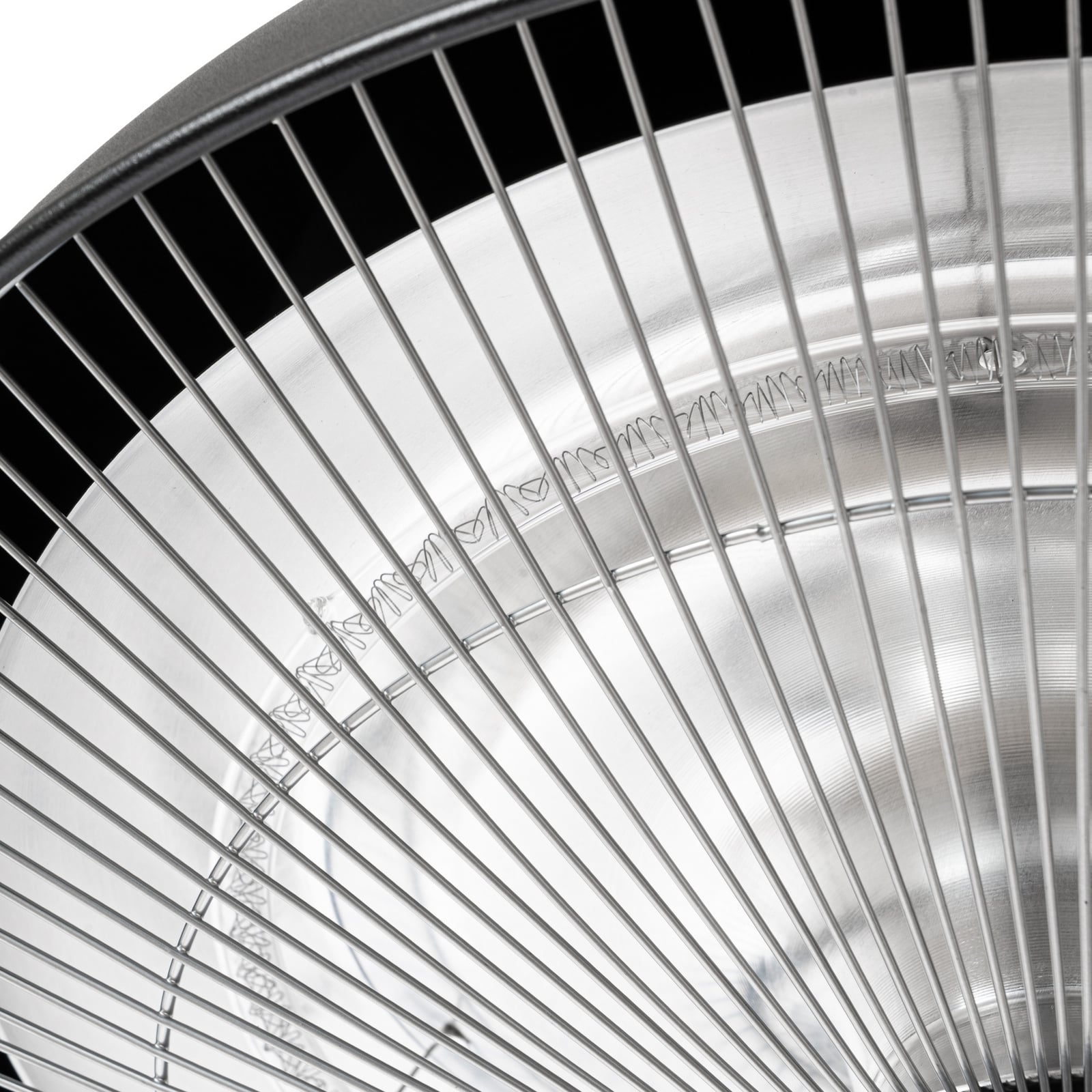 Radiateur rayonnant suspendu Theriona, noir, Ø 42 cm, IP24 - Lucande