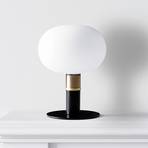 Mose table lamp made of glass, dimmable, brass