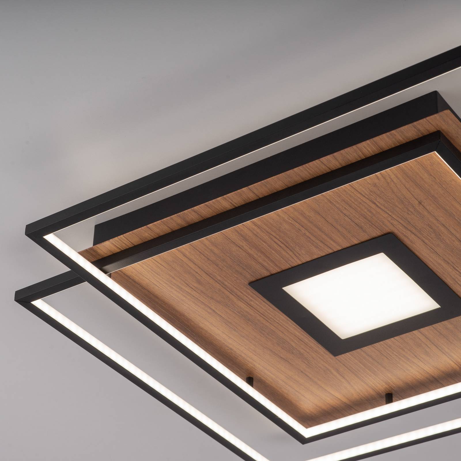 Paul Neuhaus Q-AMIRA lampa sufitowa LED, drewno