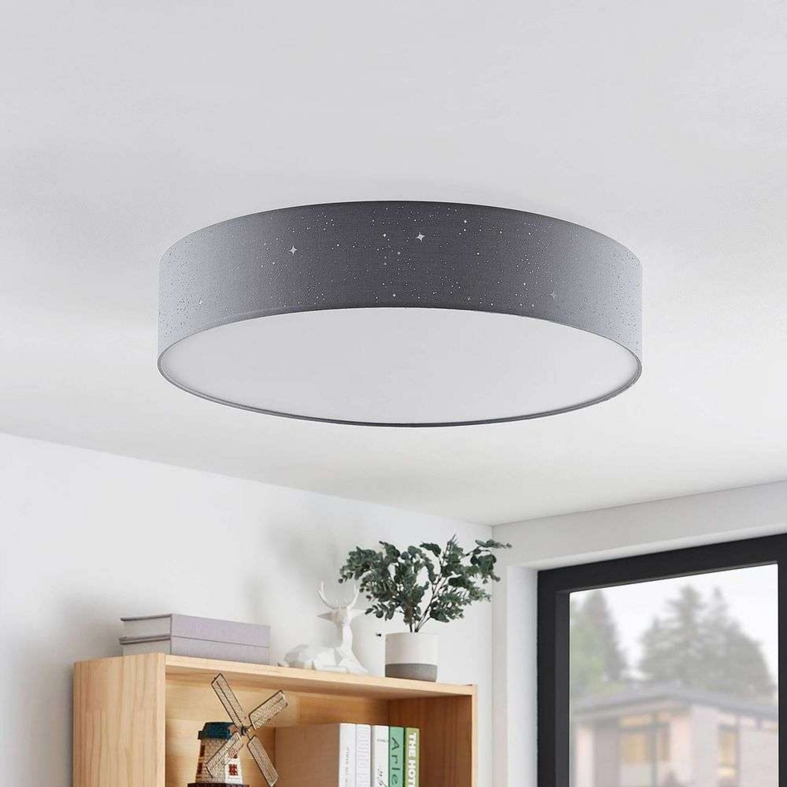 Ellamina LED Plafonieră Ø60 Light Grey - Lindby