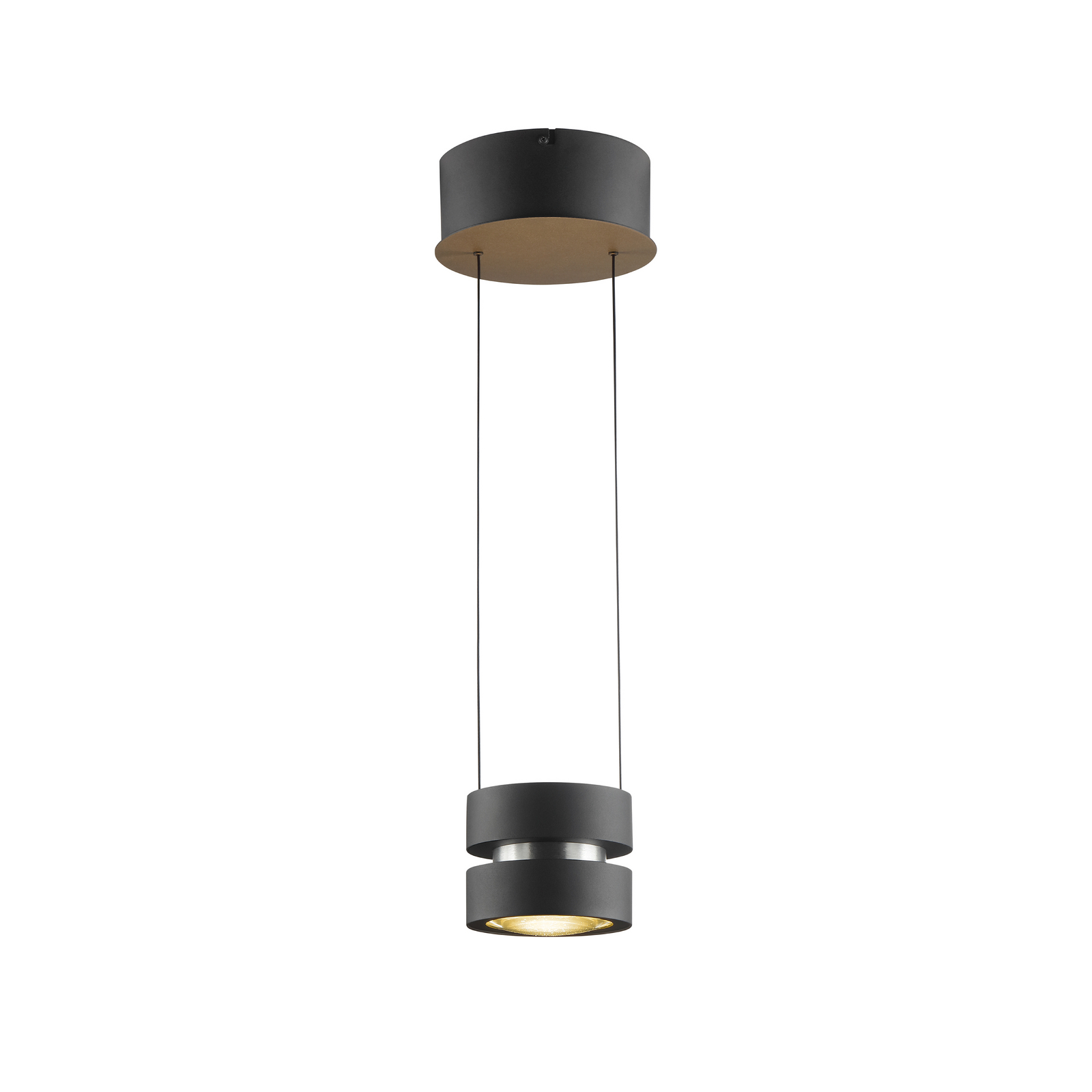 LED висяща лампа Glow-Sphere, Ø 18 cm, черна, метал