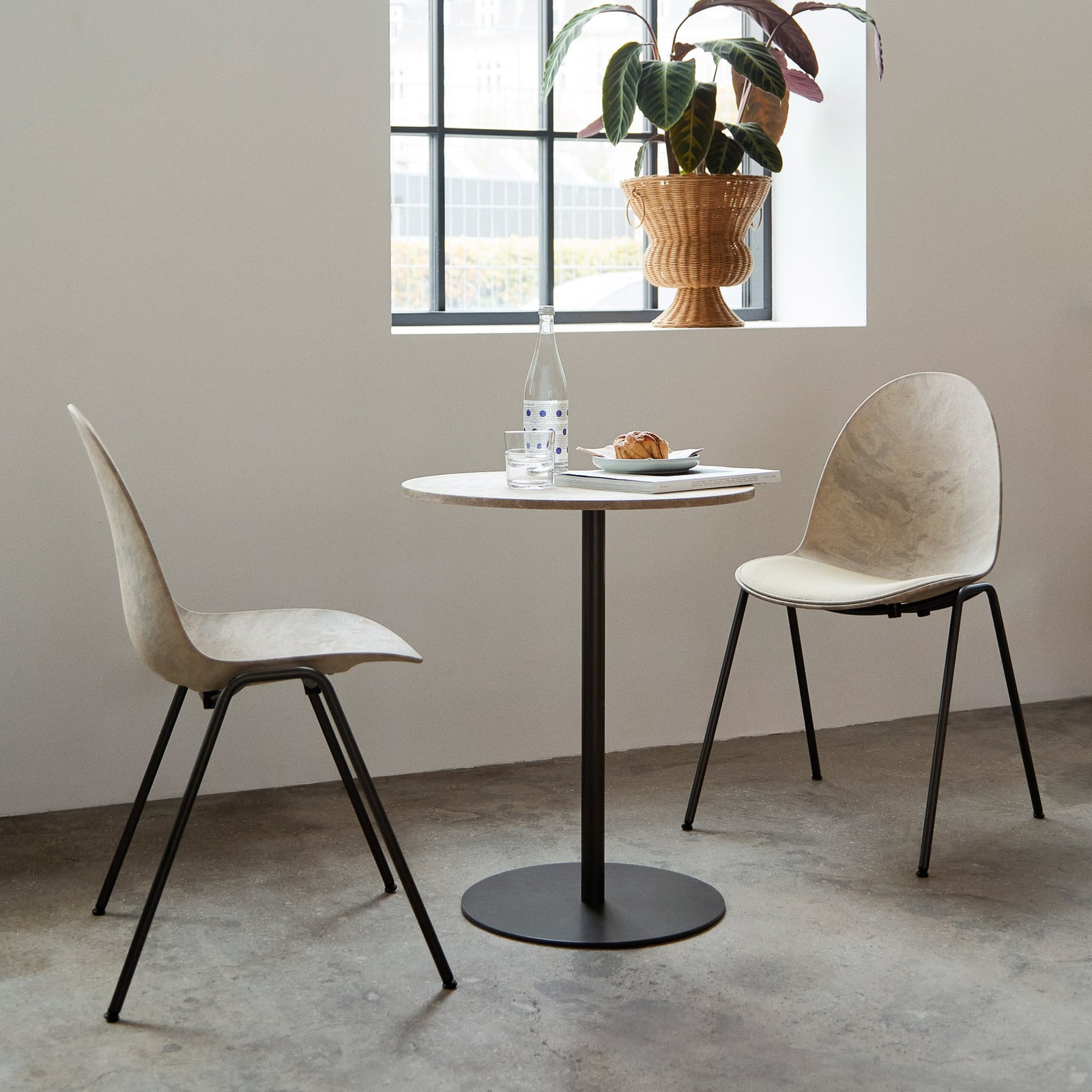 Tabouret de bar Eternity, gris, acier, hauteur 87,5 cm - Mater