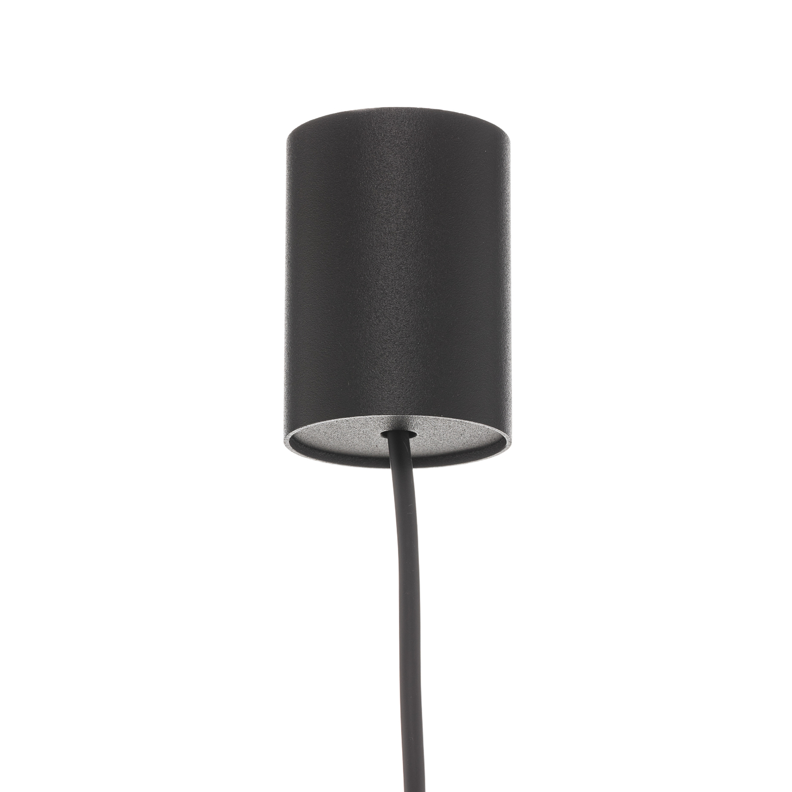 Hanglamp Las, 1-lamp, zwart, kap 49cm