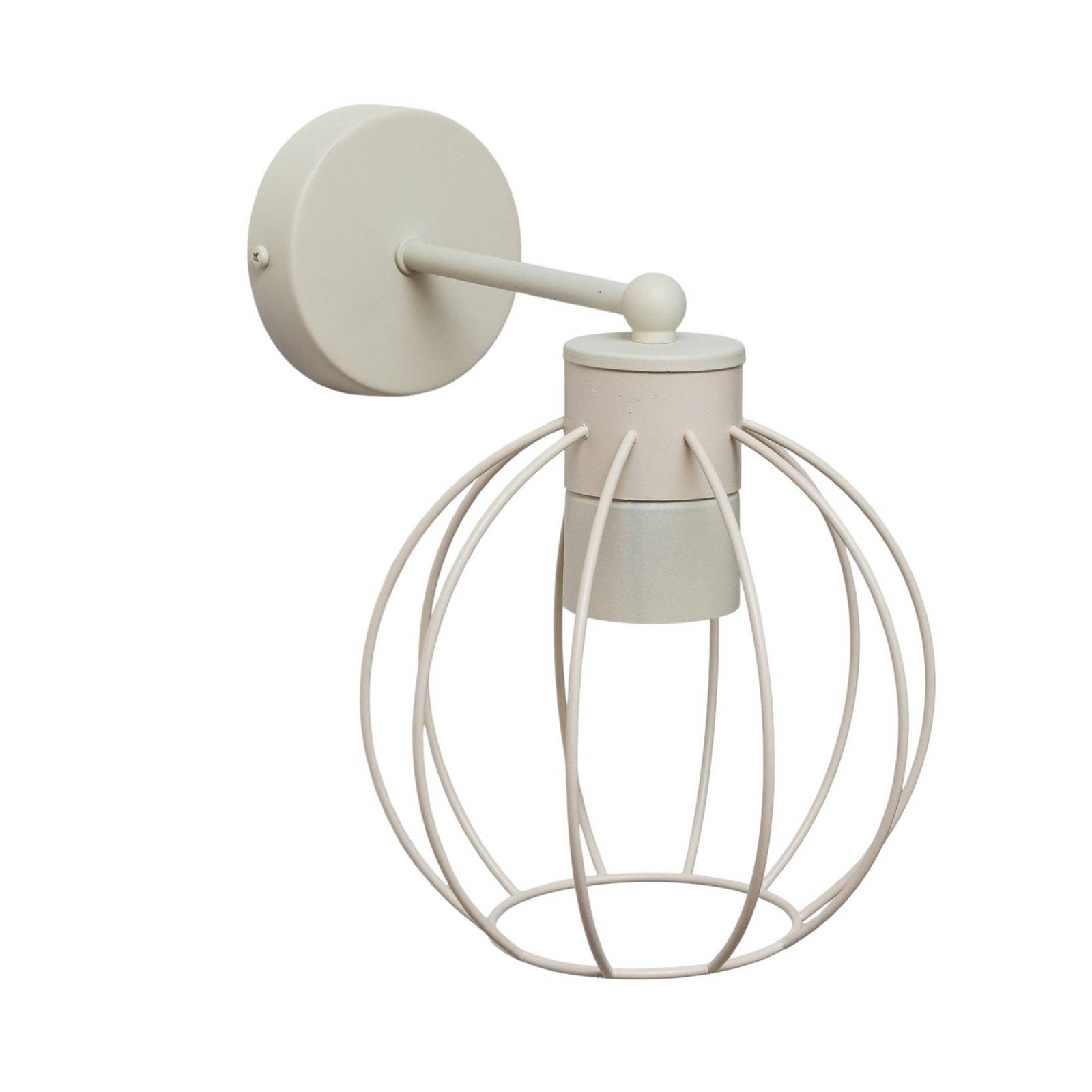 Wandlampe STARLIGHT, cremeweiß 1-flg. Ø 18 cm Metall Stecker