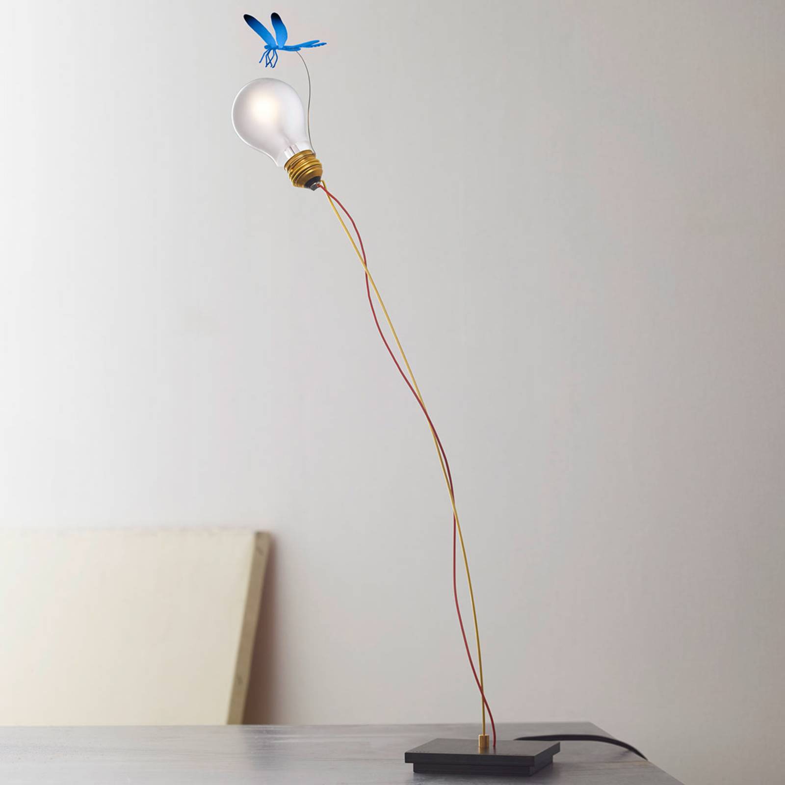 Ingo Maurer lampe de table LED I Ricchi Poveri Bzzzz, bleu 60 cm