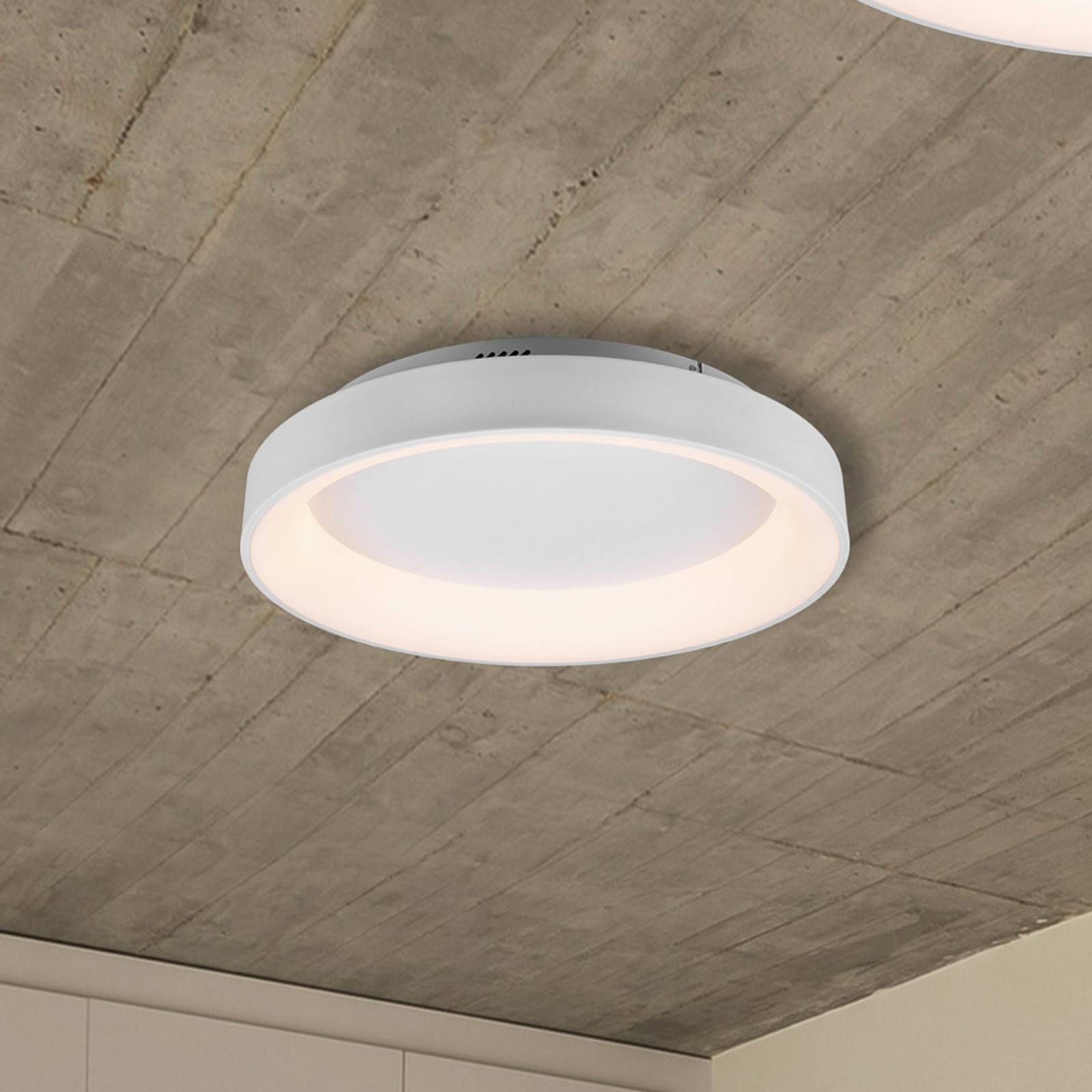 LED plafondlamp Girona met afstandsbediening, wit