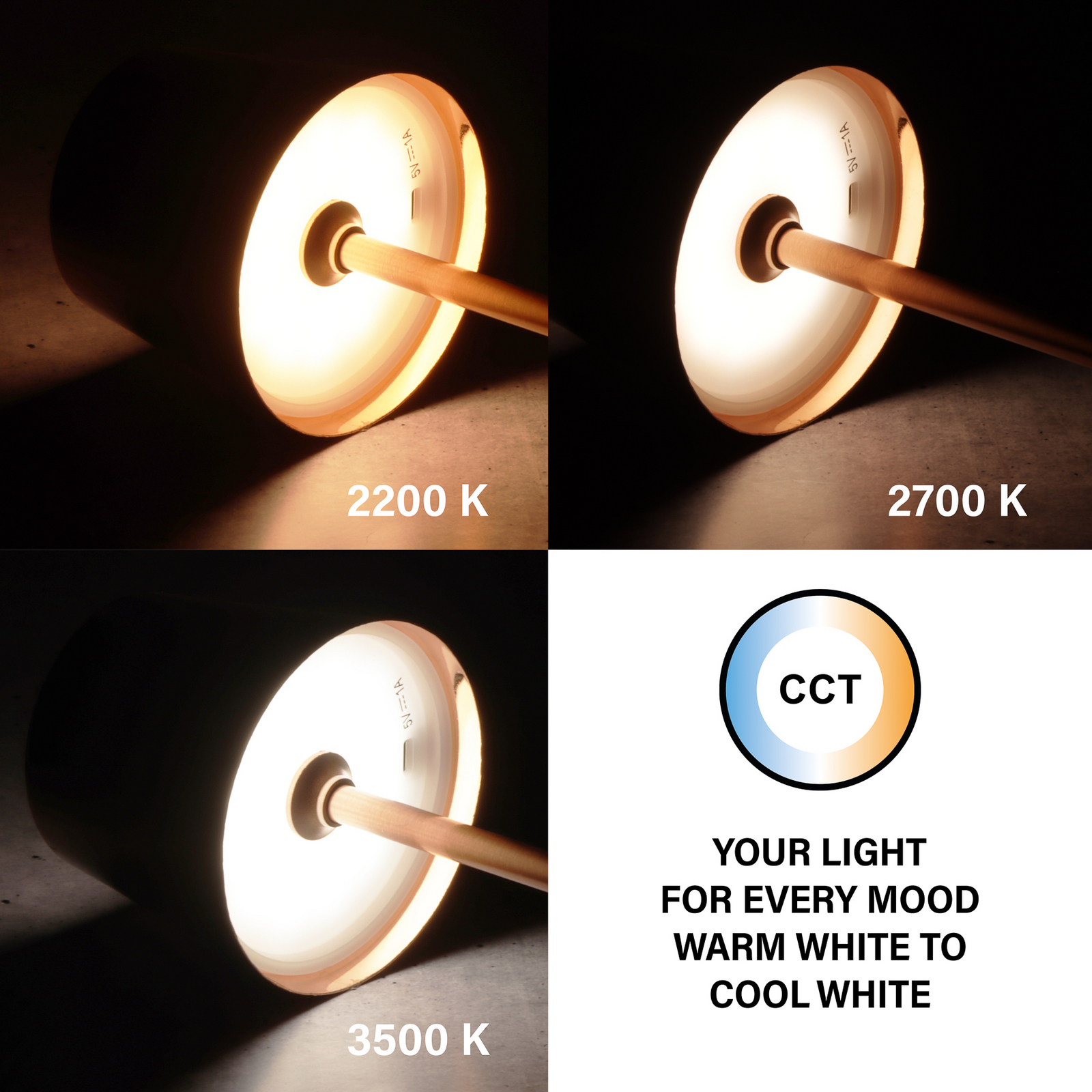 LED tafellamp Roxi, koperkleurig, metaal, IP54, dimbaar