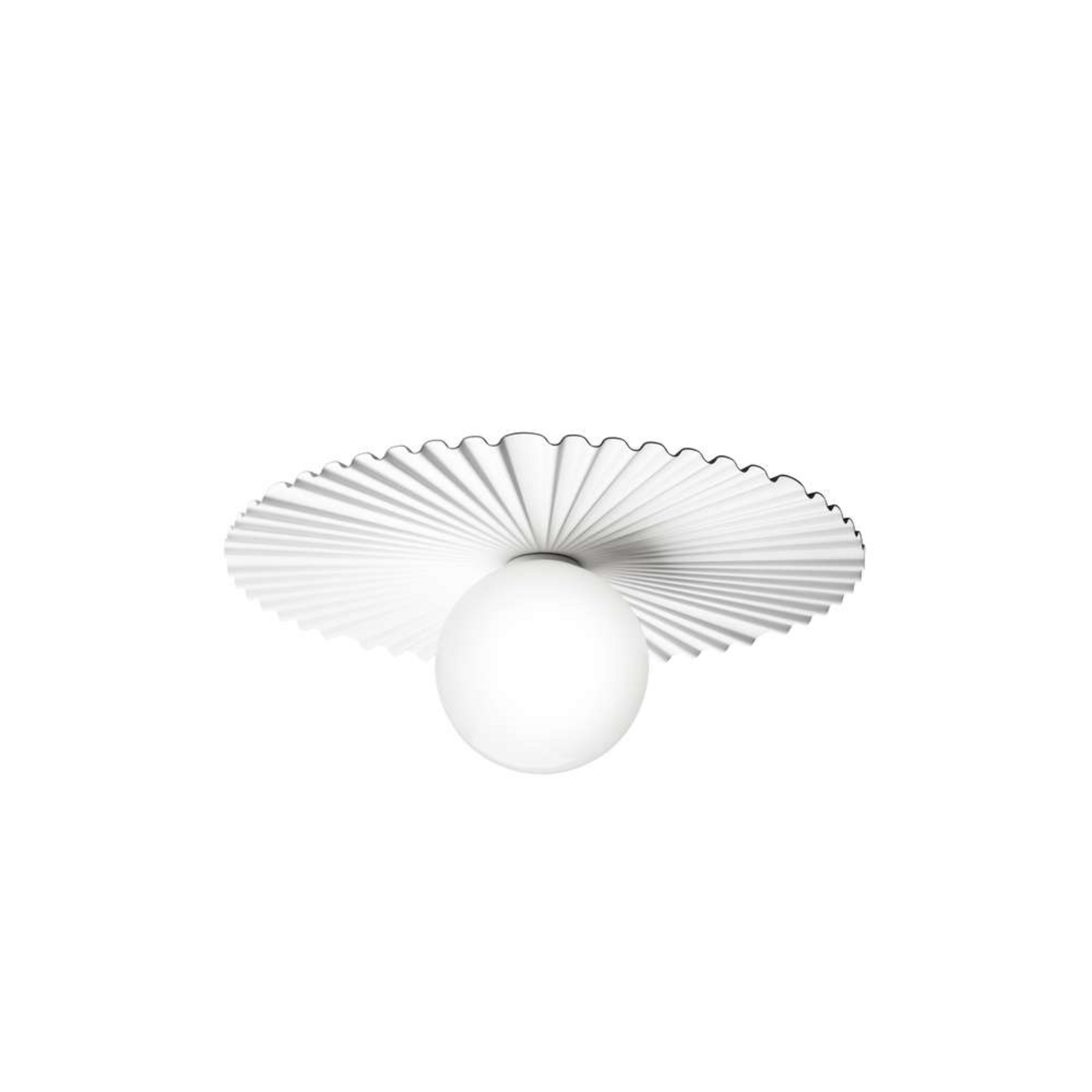 Plafón Liila Muuse, blanco/ópalo, Ø 42 cm, IP44 - Nuura