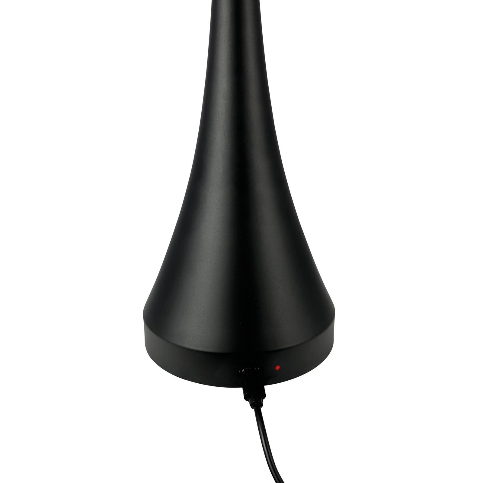 Dyberg Larsen LED table lamp Vienna, black/opal 28 cm