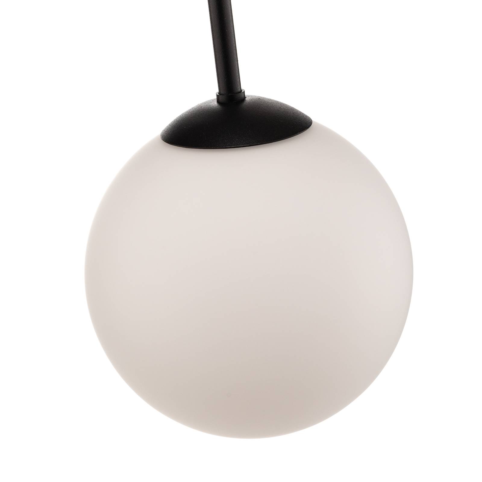 Lampa sufitowa Space, 4-punktowa, czarna/opalowa