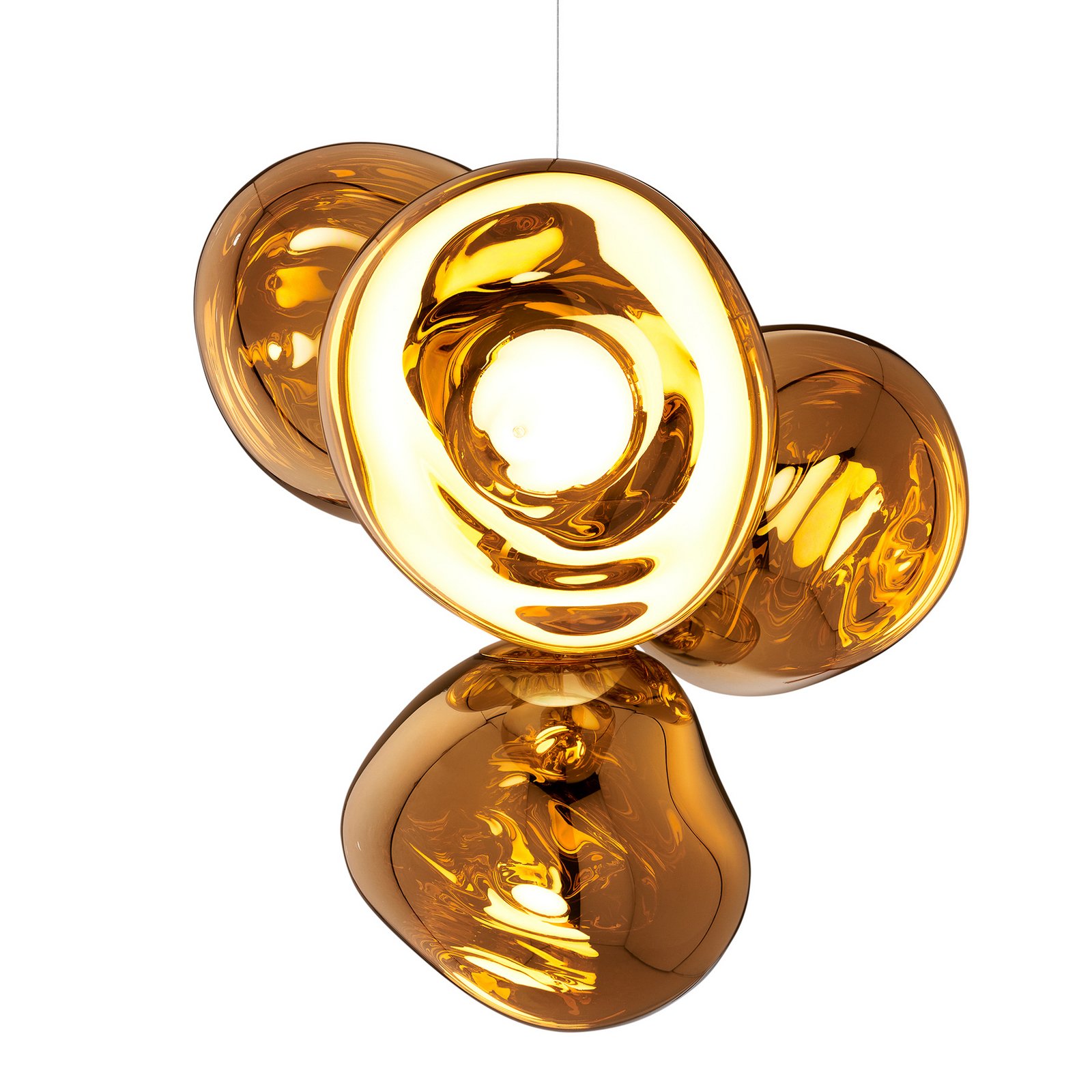 Tom Dixon LED chandelier Melt Chandelier, gold-coloured