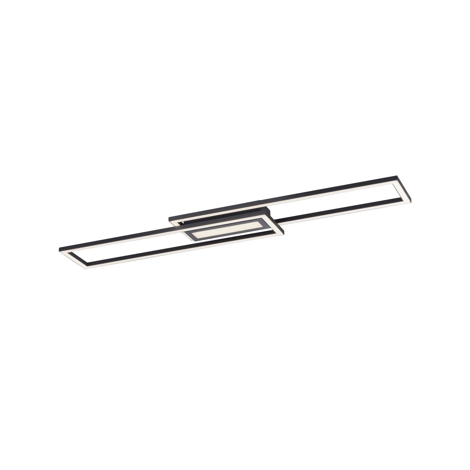 LED-taklampa Asmin, CCT, svart, 95x17,5cm