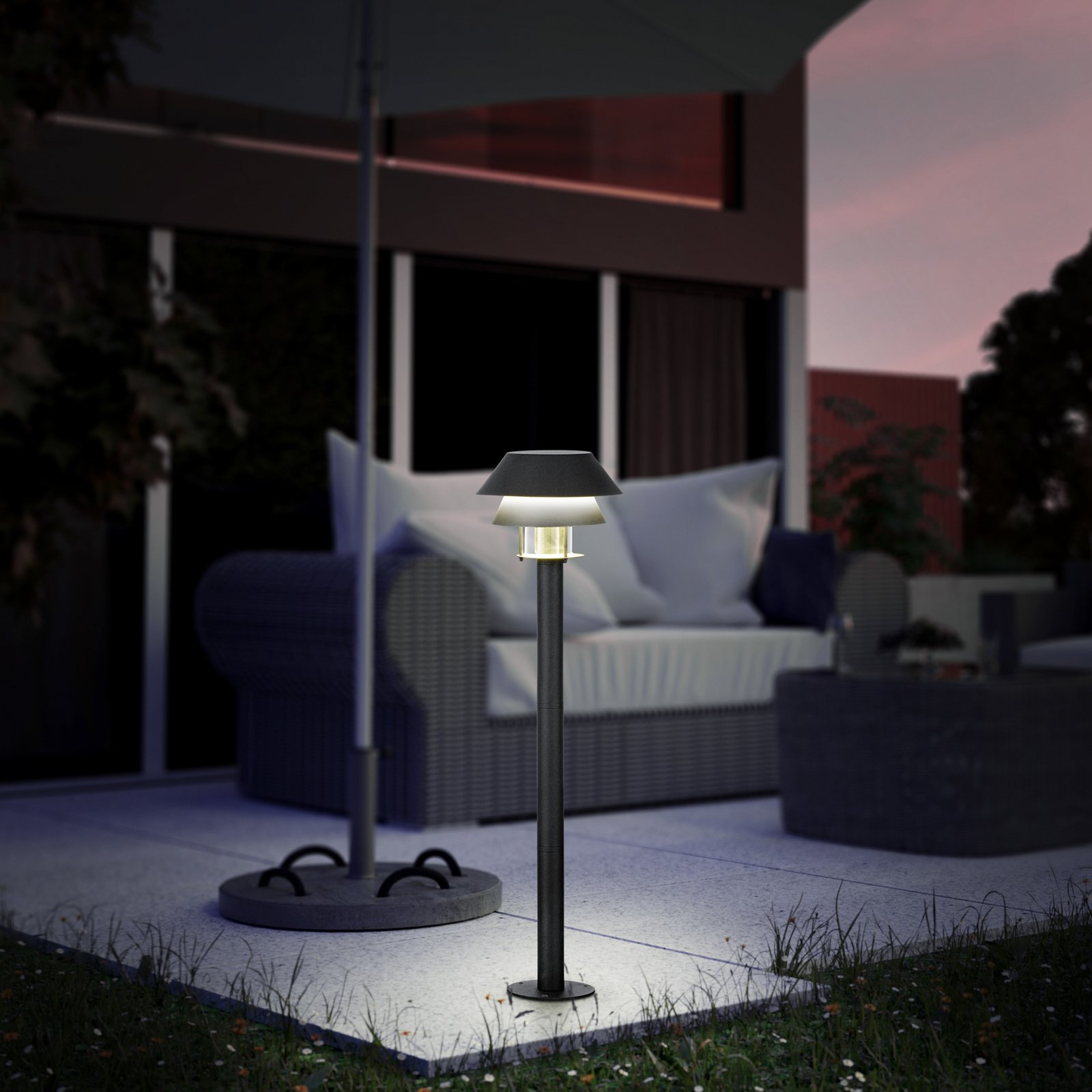 Słupek ogrodowy Chiappera z podwójnym kloszem