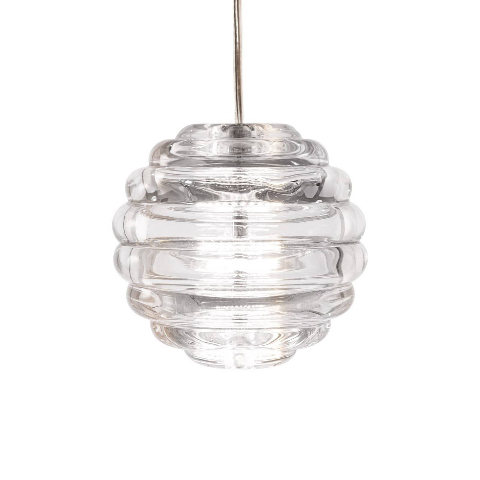 Tom Dixon LED-Hängelampe Press Sphere, klar, Ø 14 cm, 927