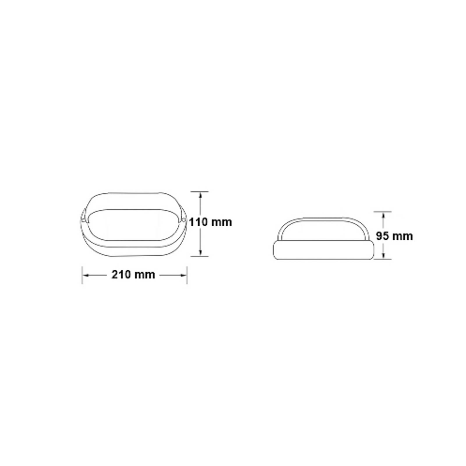 Außenwandleuchte 400180, Aluminium/Glas, Länge 21 cm, IP54 günstig online kaufen