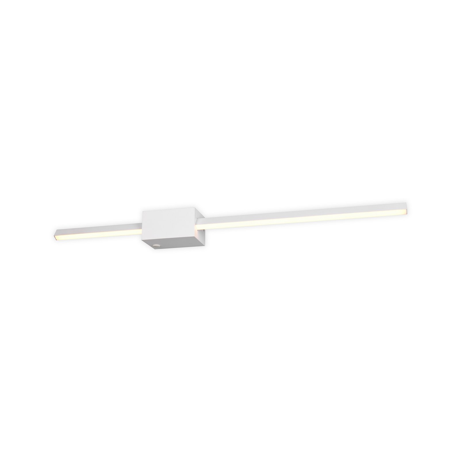 LED wandlamp Cassino, mat wit, breedte 70 cm, metaal