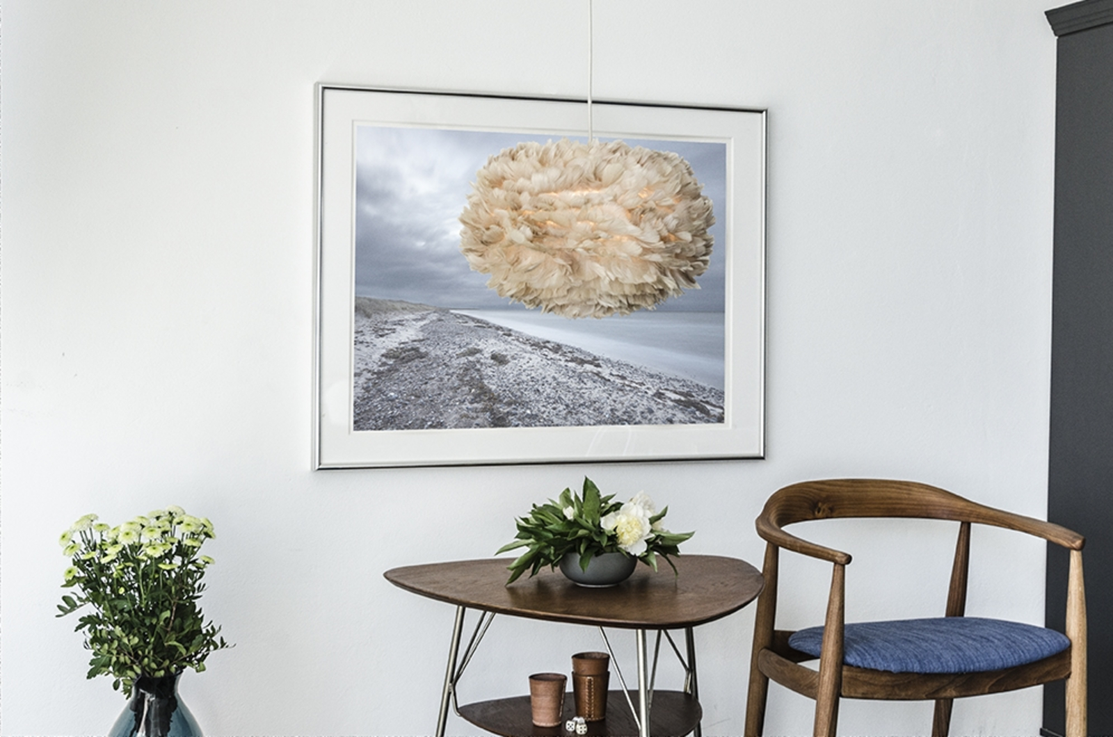 Eos Pendel X-Large Lys Brun/Hvid - UMAGE