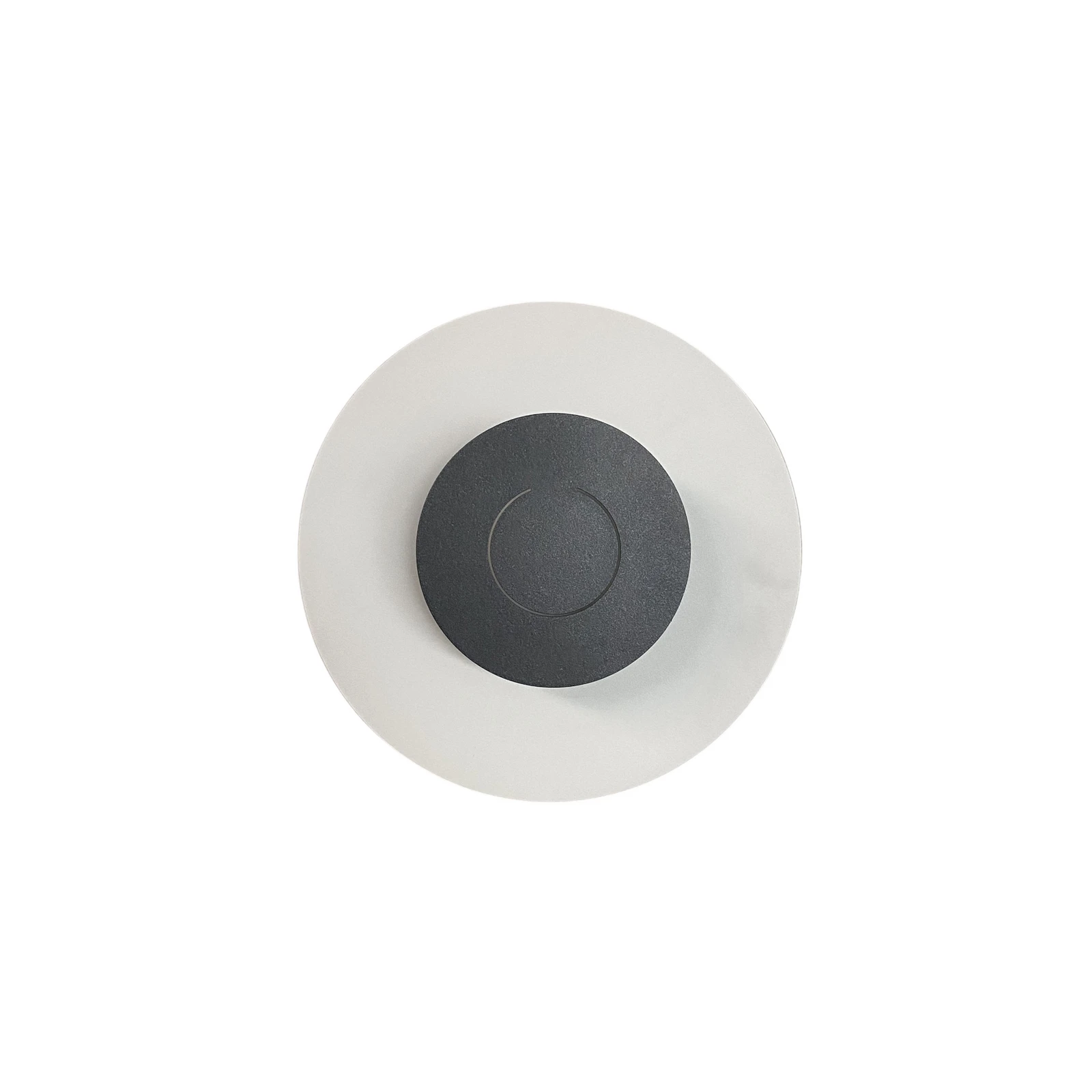 Aplică LED Knikerboker DoppioZero, alb/gri, Ø 30 cm