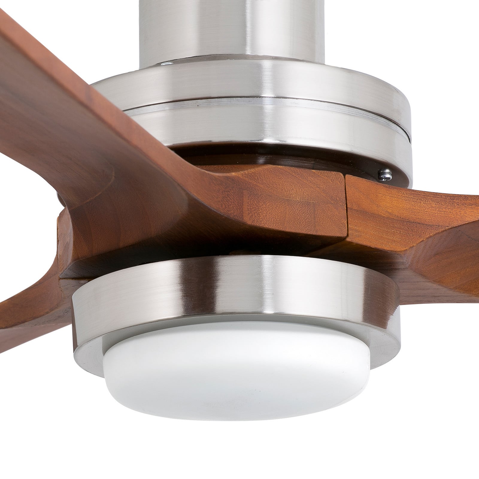 Ventilateur de plafond LED Lantau L, Ø 132 cm, nickel/pin foncé Lantau L LED FARO BARCELONA - Salon / séjour - Métal