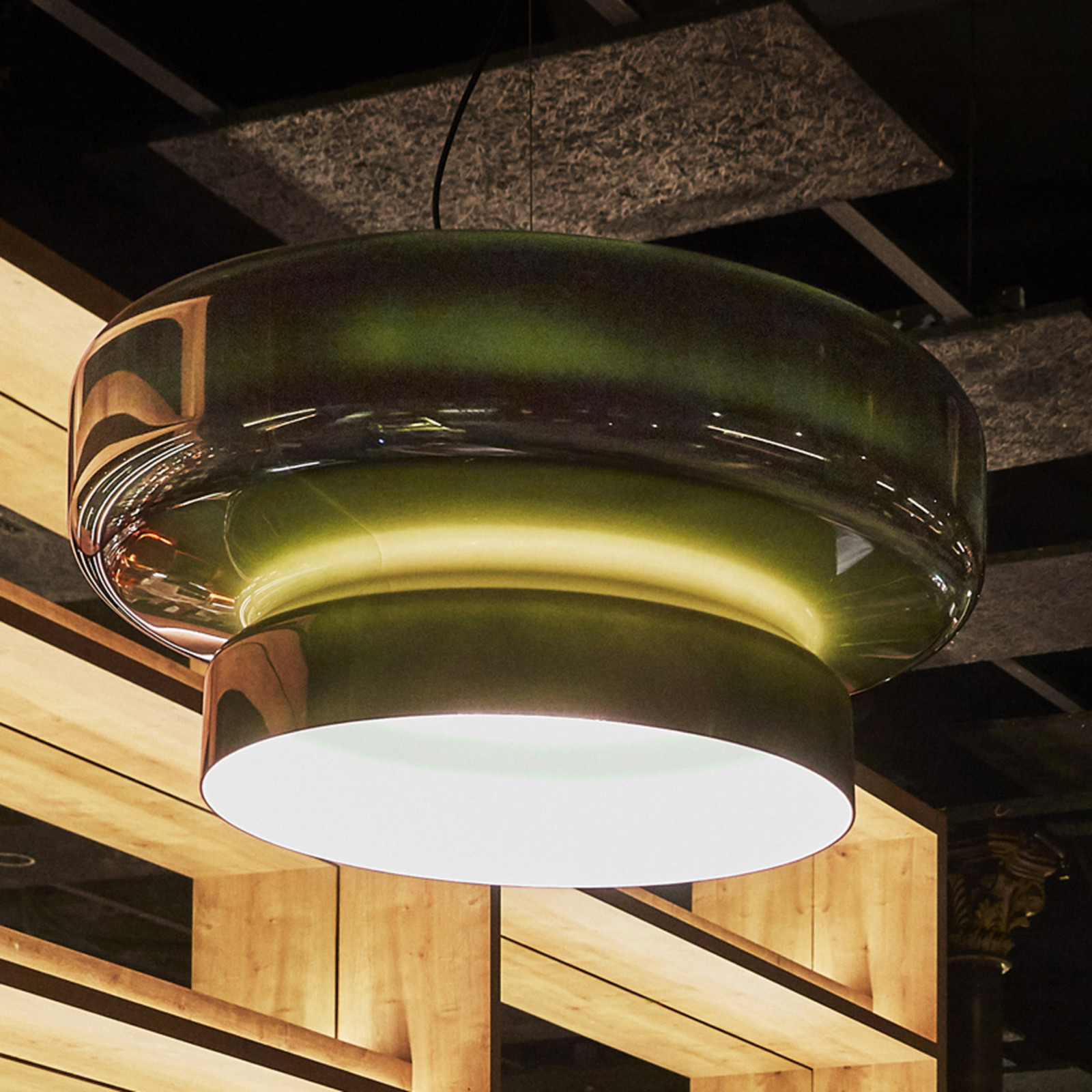 MARSET Bohemia lampă susp. LED Triac verde - Camera de zi / sufragerie - design - Plastic