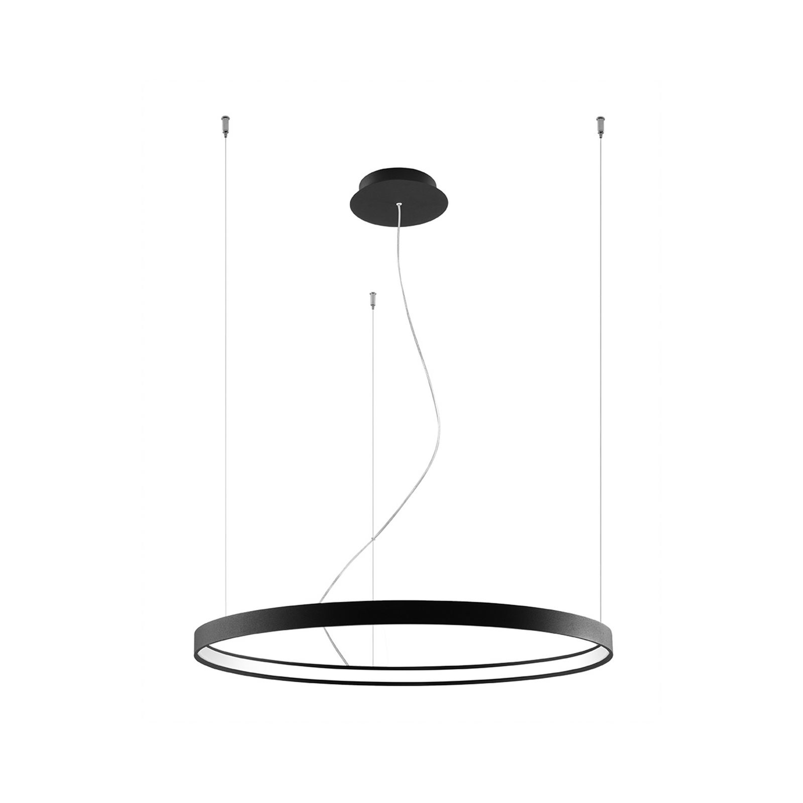 Suspension LED Rio 78 horizontale 3 000 K noire Suspension LED Rio 78 horizontale 3 000 K noire