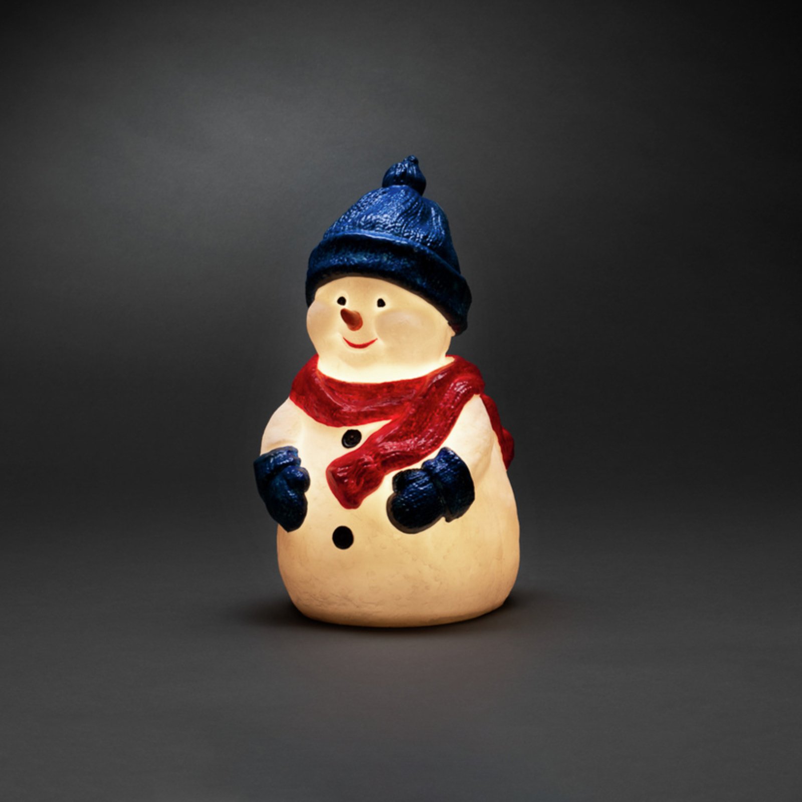Figurine LED Bonhomme de neige, blanc chaud, IP44