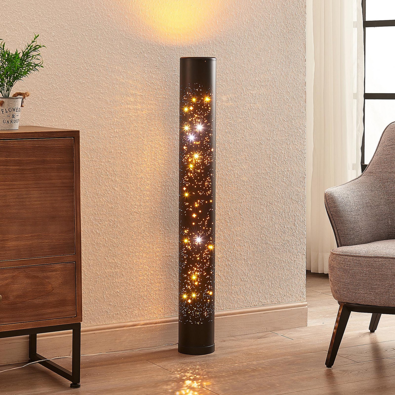Lengla LED Golvlampa Black - Lindby